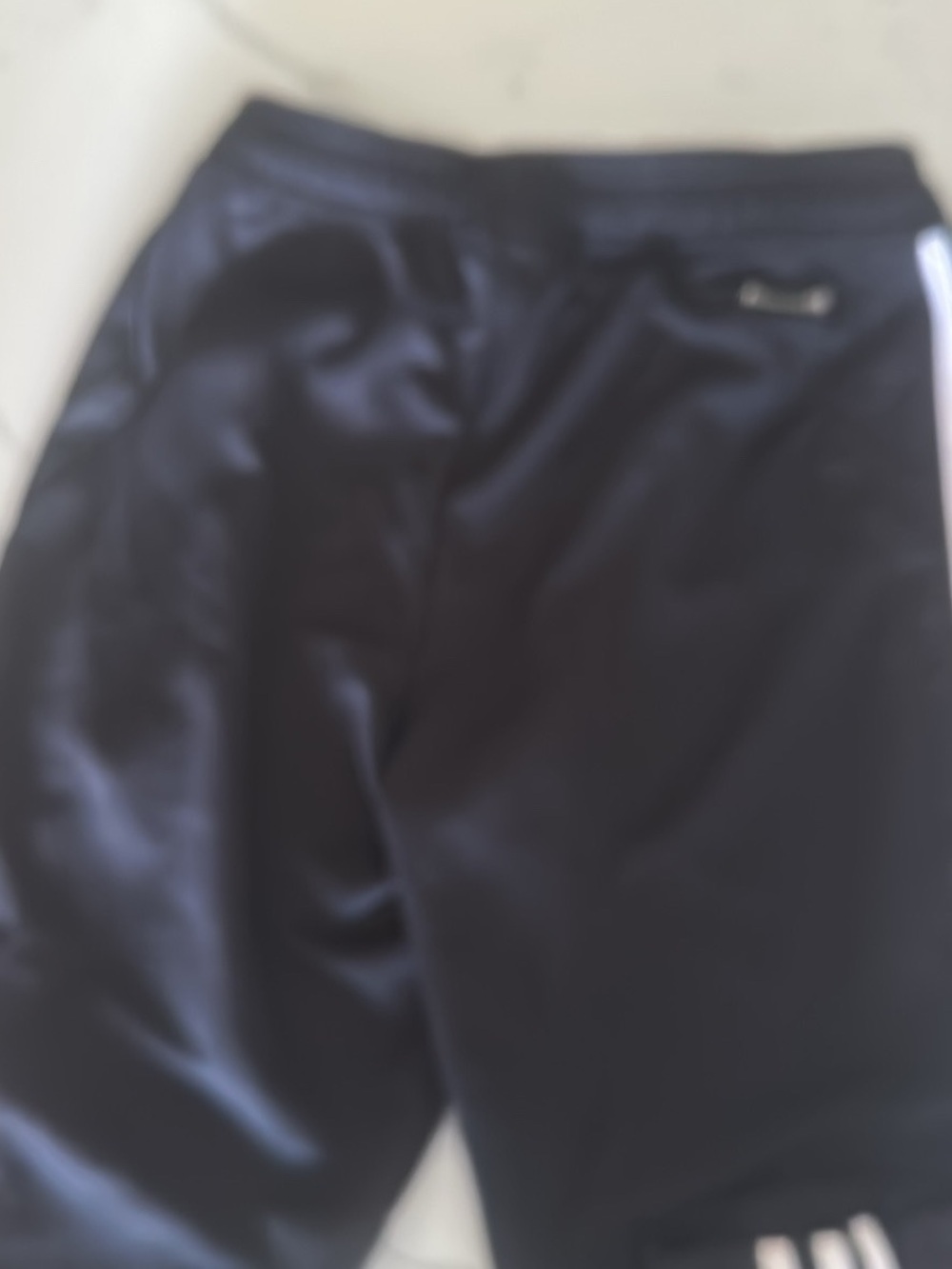 adidas Black Jogger Pants with White Side Stripes - Picture 4 of 5